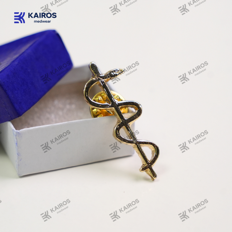 KAIROS Doctor’s Pin The Rod of Asclepius Pin for Medical Professionals Medwear Accessories