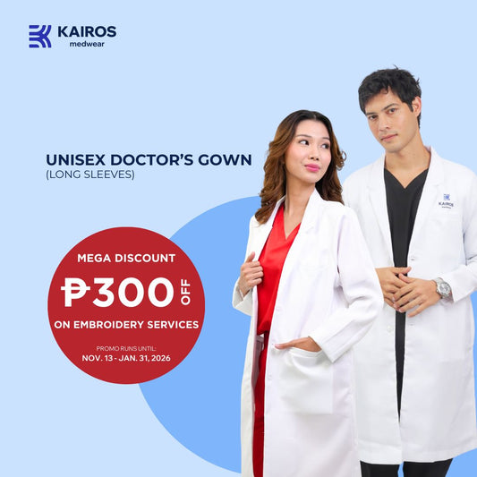 [NO EMBROIDERY] KAIROS Doctor's Gown Laboratory Gown Gabardine White Fabric Suit Blazer