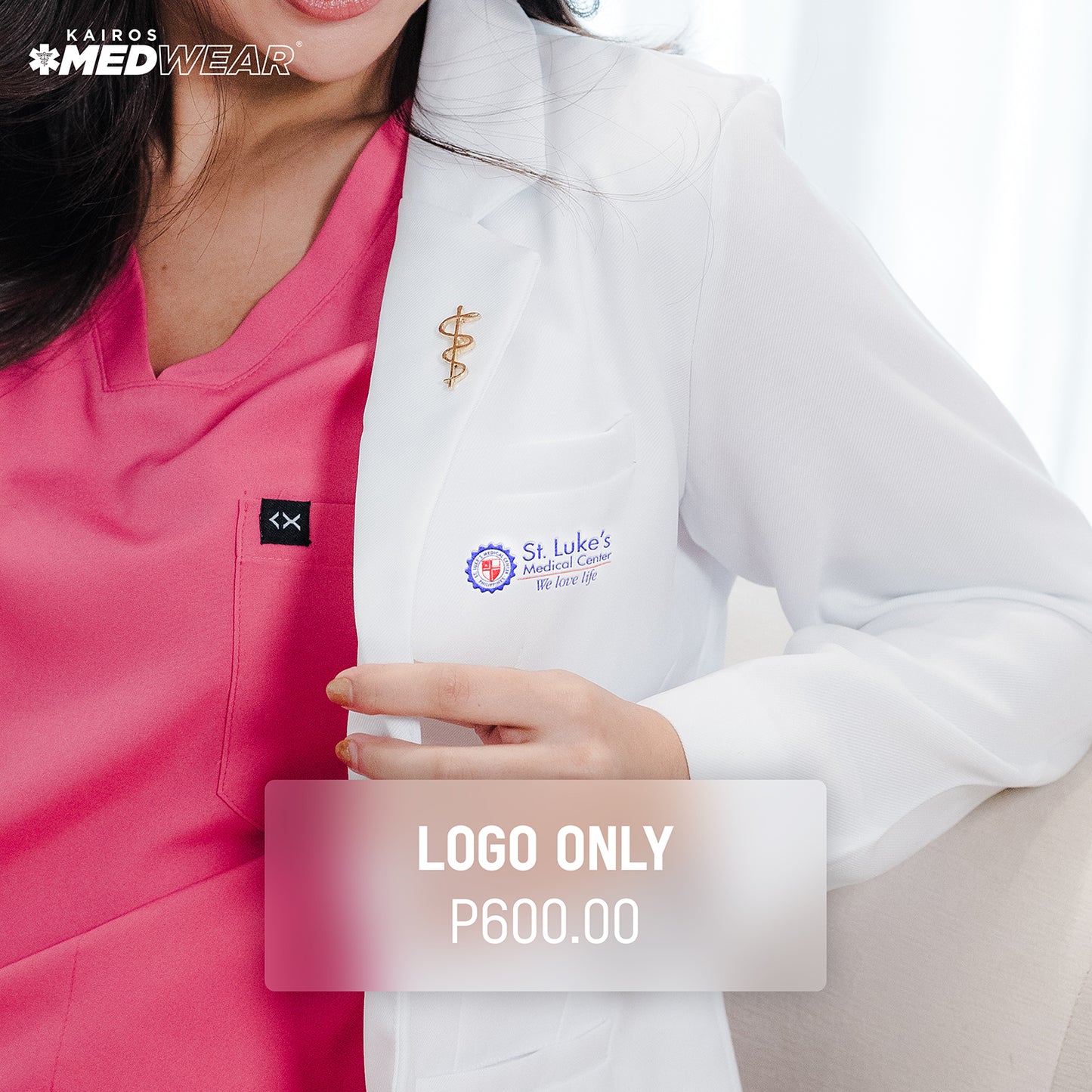 [NO EMBROIDERY] KAIROS Doctor's FEMALE WHITE SUIT BLAZER Long Sleeve Gabardine Fabric