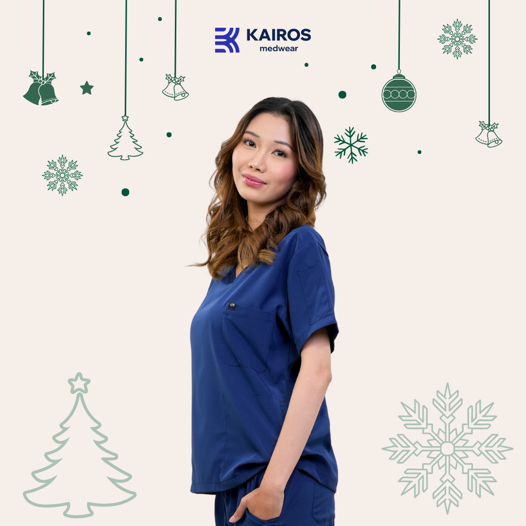 [FEMALE TOPS ONLY, NO EMBRO] KAIROS SCRUB SUITS TOP FOR FEMALE | PureComfort Fabric Technology