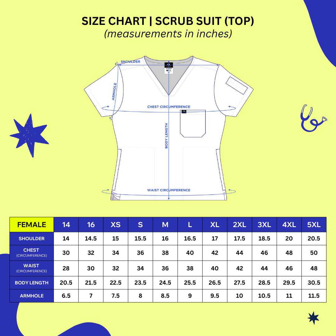 [FEMALE TOPS ONLY, NO EMBRO] KAIROS SCRUB SUITS TOP FOR FEMALE | PureComfort Fabric Technology