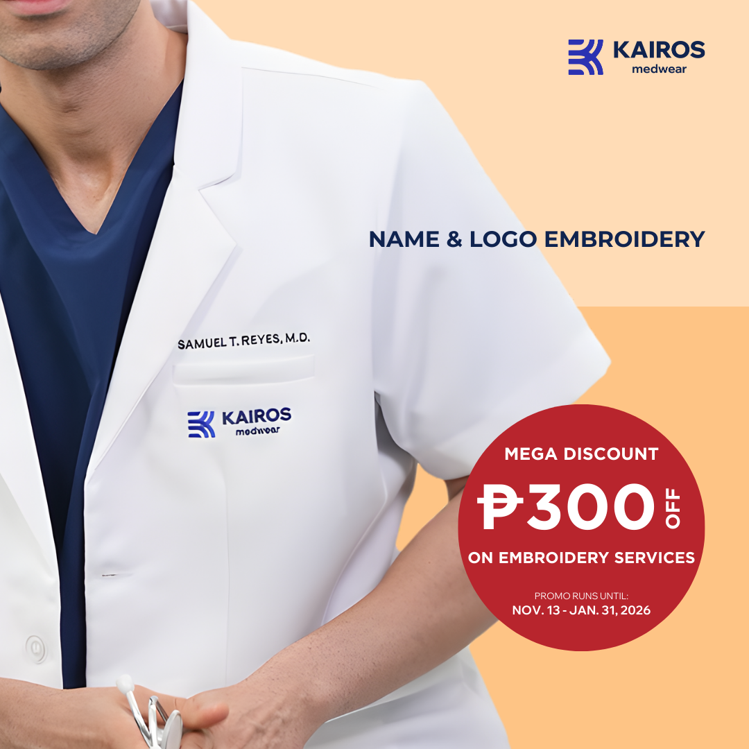 KAIROS MEDWEAR EMBROIDERY ONLY ADD ON for Scrubs and Coats Sewing Accessory Type Patch (NO GARMENT)