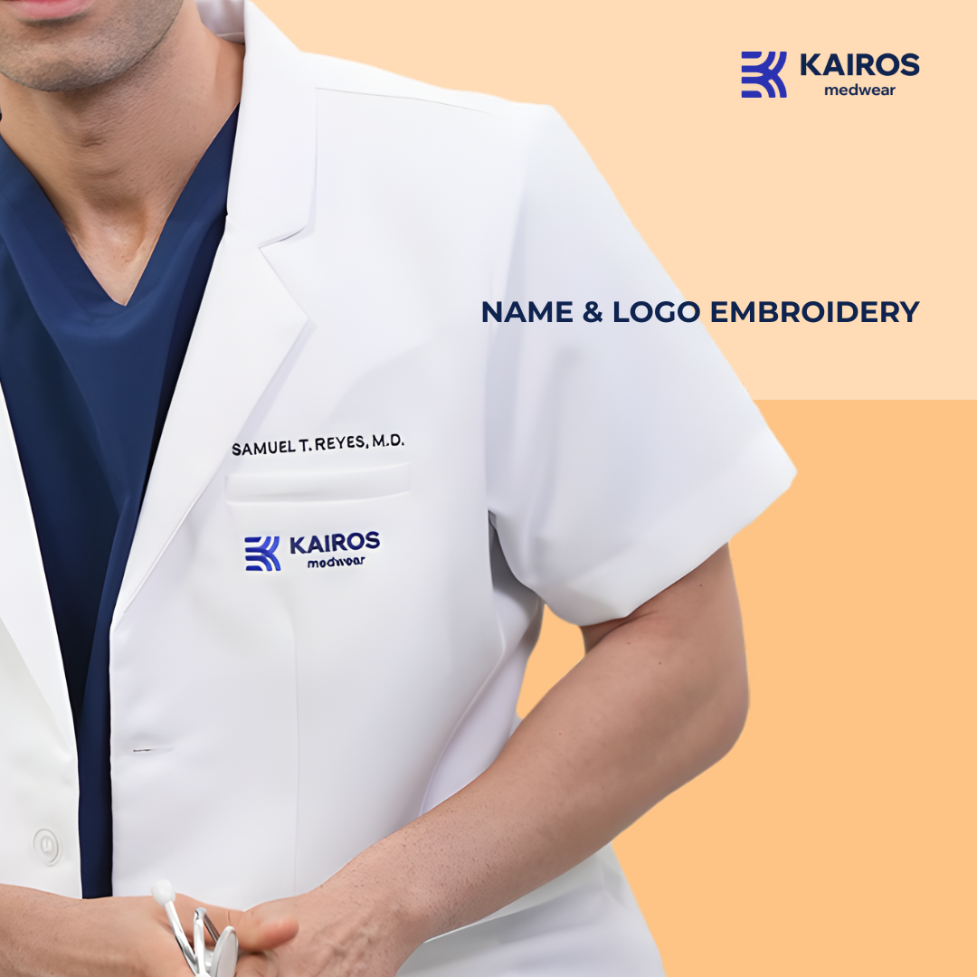 KAIROS MEDWEAR EMBROIDERY ONLY ADD ON for Scrubs and Coats Sewing Accessory Type Patch (NO GARMENT)
