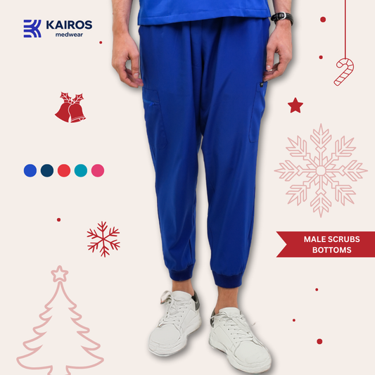 [MALE BOTTOMS ONLY] KAIROS SCRUB SUITS BOTTOM FOR MALE | PureComfort Fabric Technology