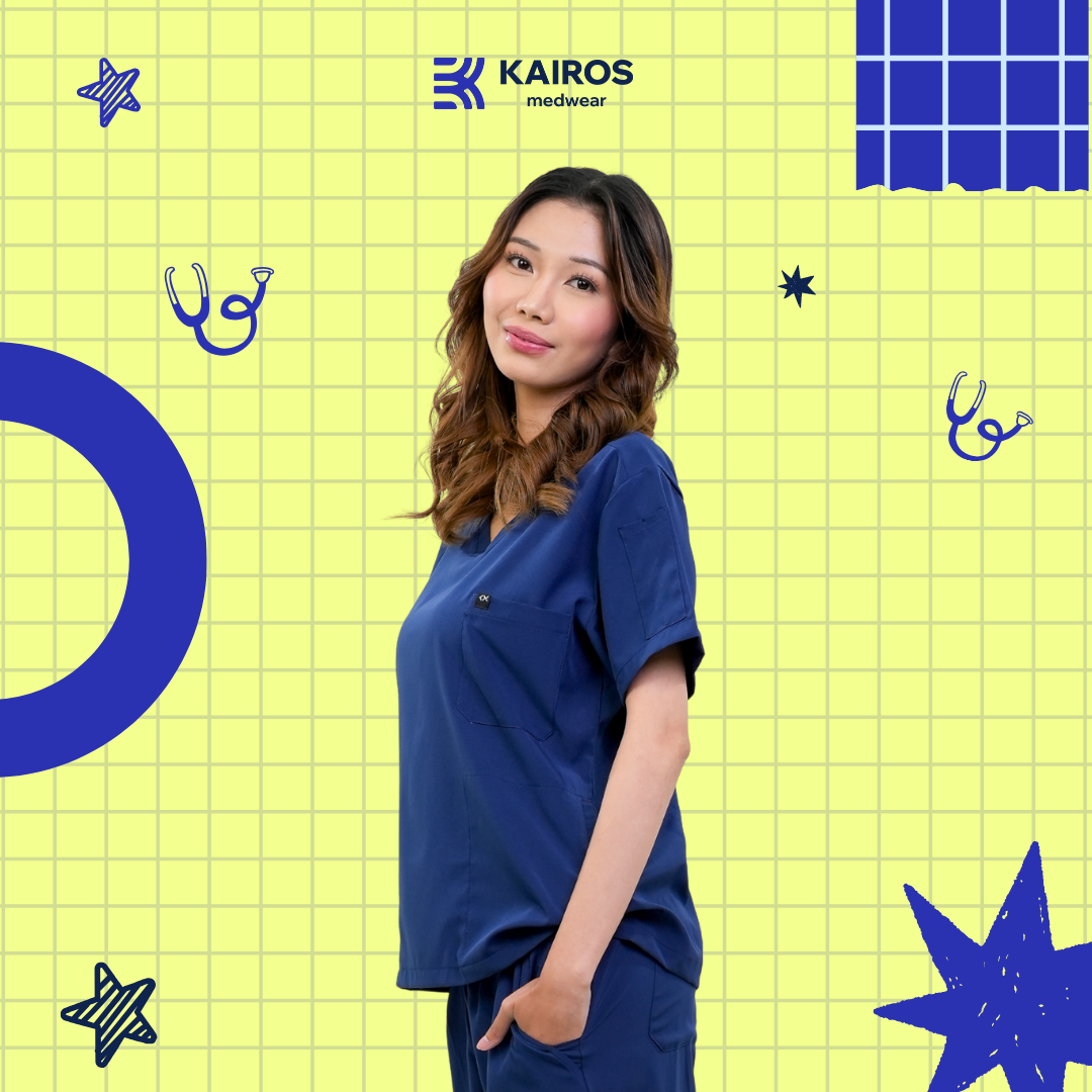 [FEMALE TOPS ONLY, NO EMBRO] KAIROS SCRUB SUITS TOP FOR FEMALE | PureComfort Fabric Technology