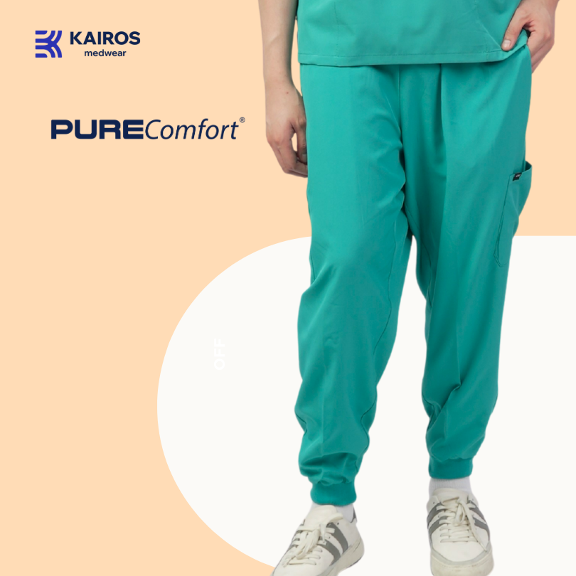 [MALE BOTTOMS ONLY] KAIROS SCRUB SUITS JOGGER BOTTOM FOR MALE | PureComfort Fabric Technology