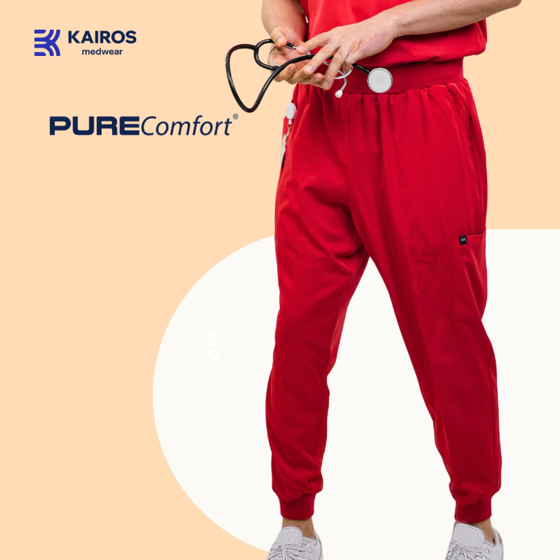 [MALE BOTTOMS ONLY] KAIROS SCRUB SUITS JOGGER BOTTOM FOR MALE | PureComfort Fabric Technology