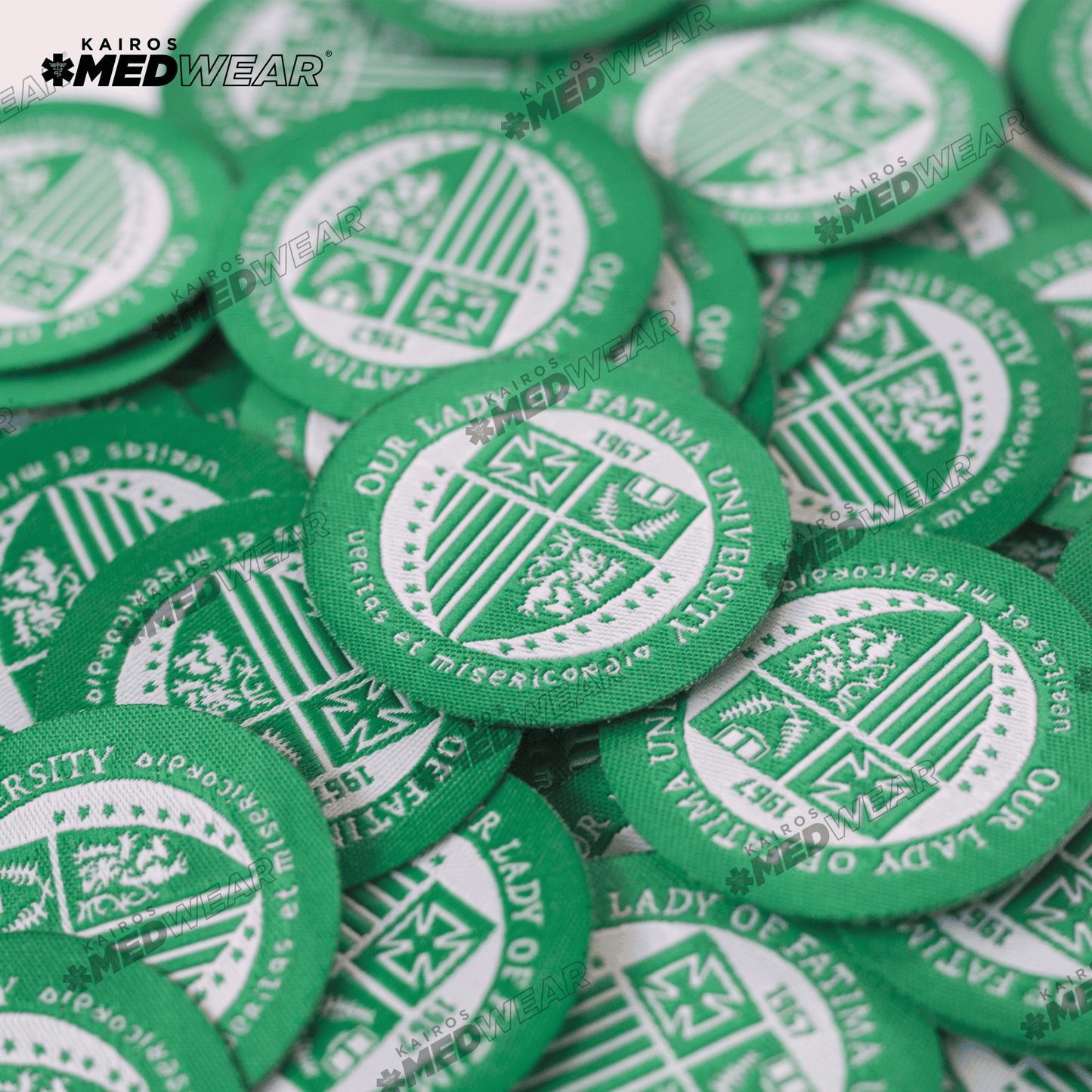KAIROS Our Lady of Fatima University Logo PATCH ONLY | OLFU Uniform Patches Woven Knitted