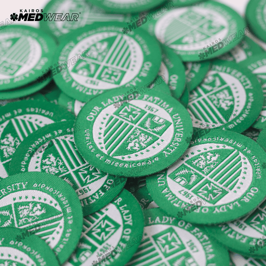 KAIROS Our Lady of Fatima University Logo PATCH ONLY | OLFU Uniform Patches Woven Knitted