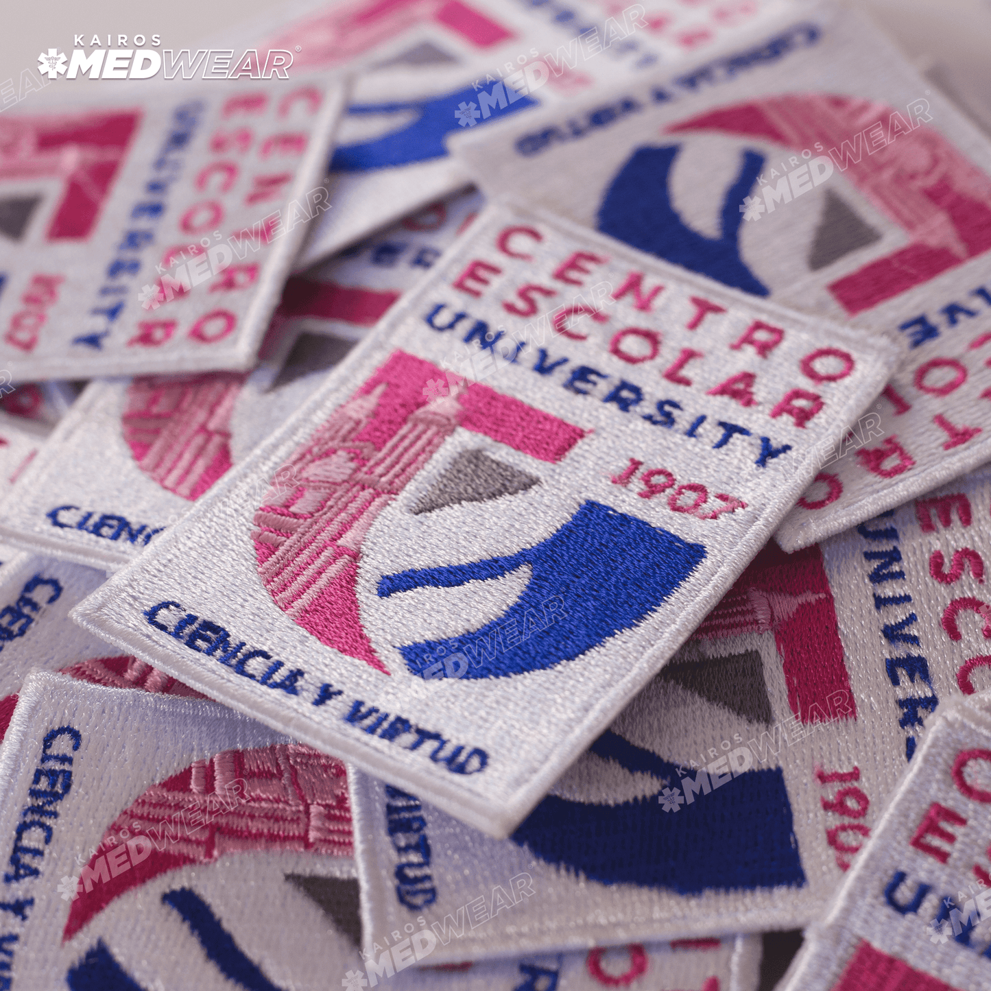 KAIROS Centro Escolar University Patch 1907 CEU Uniform Logo Patches Embroidery