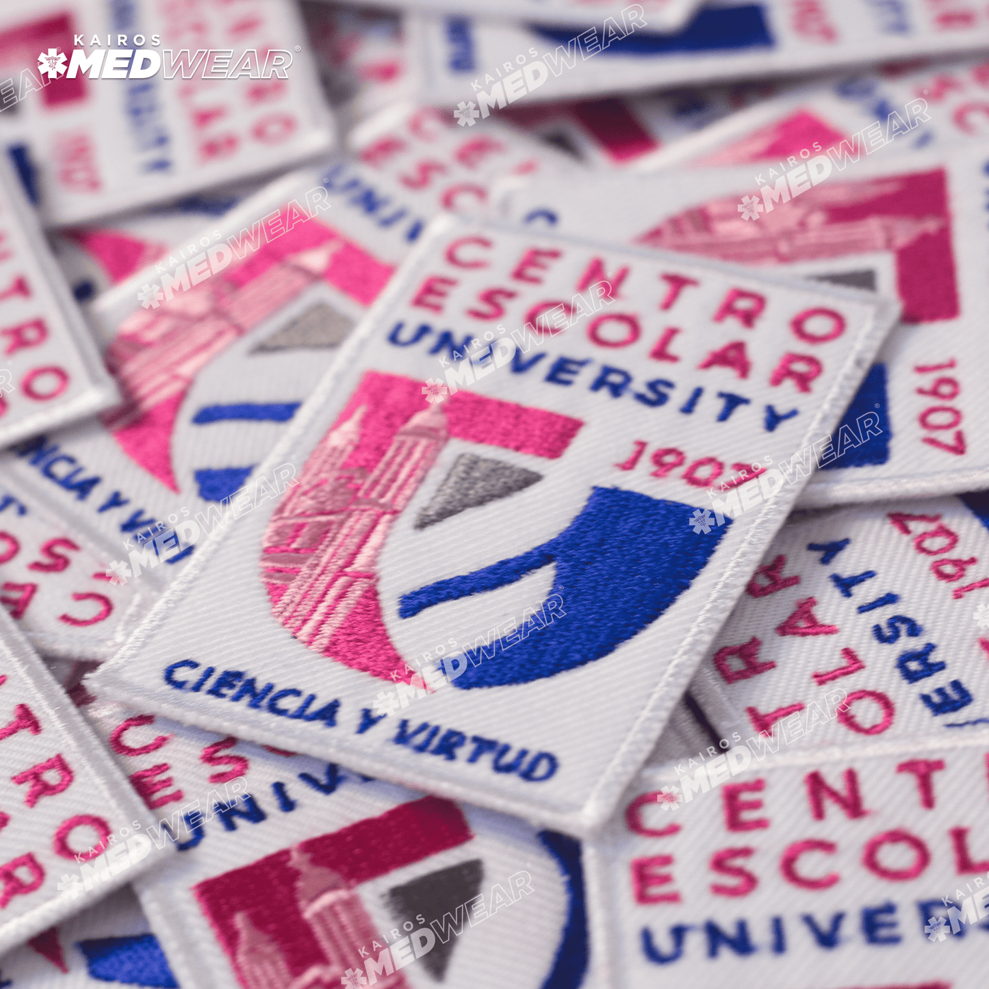 KAIROS Centro Escolar University Patch 1907 CEU Uniform Logo Patches Embroidery