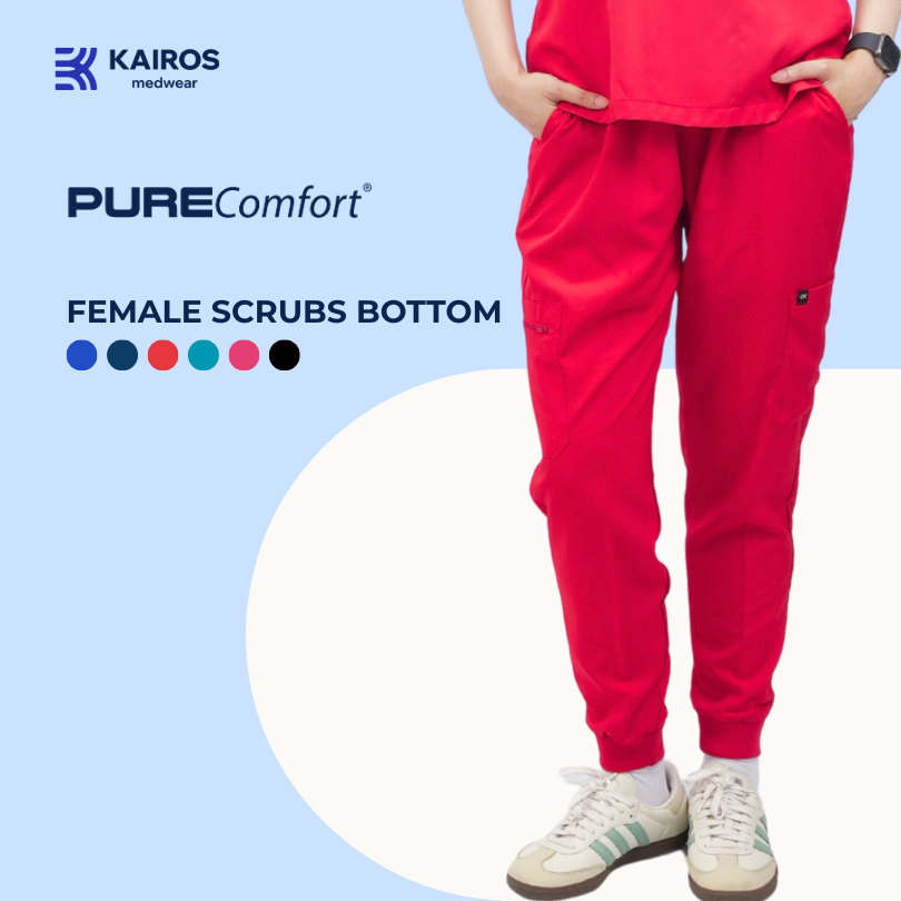 [FEMALE BOTTOMS ONLY] KAIROS SCRUB SUIT JOGGER BOTTOM FOR FEMALE | PureComfort Fabric Technology