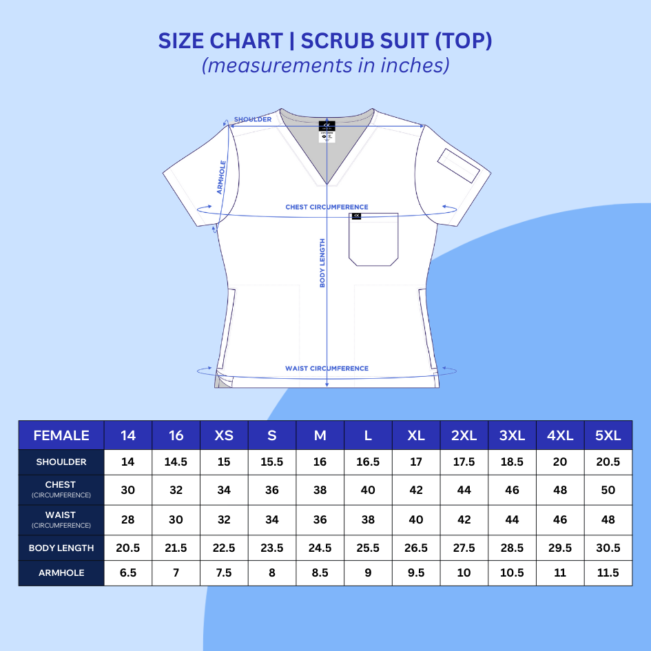 [FEMALE TOPS ONLY, NO EMBRO] KAIROS SCRUB SUITS TOP FOR FEMALE | PureComfort Fabric Technology