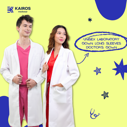 [NO EMBROIDERY] KAIROS Doctor's Gown Laboratory Gown Gabardine White Fabric Suit Blazer