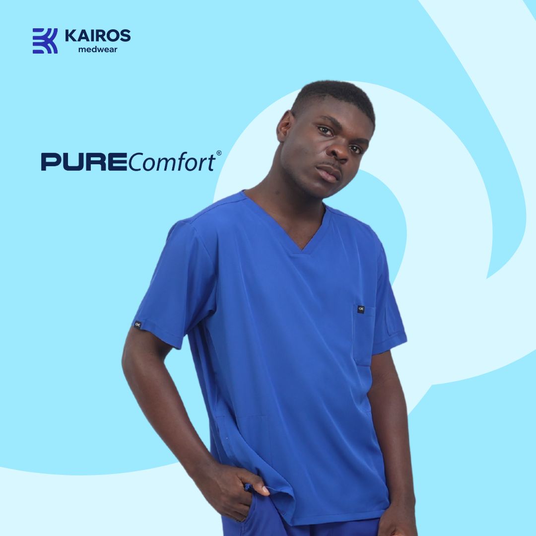 Male Scrubs Top | V-Neck | Kairos PureComfort