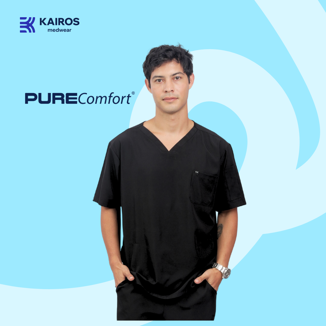 Male Scrubs Top | V-Neck | Kairos PureComfort