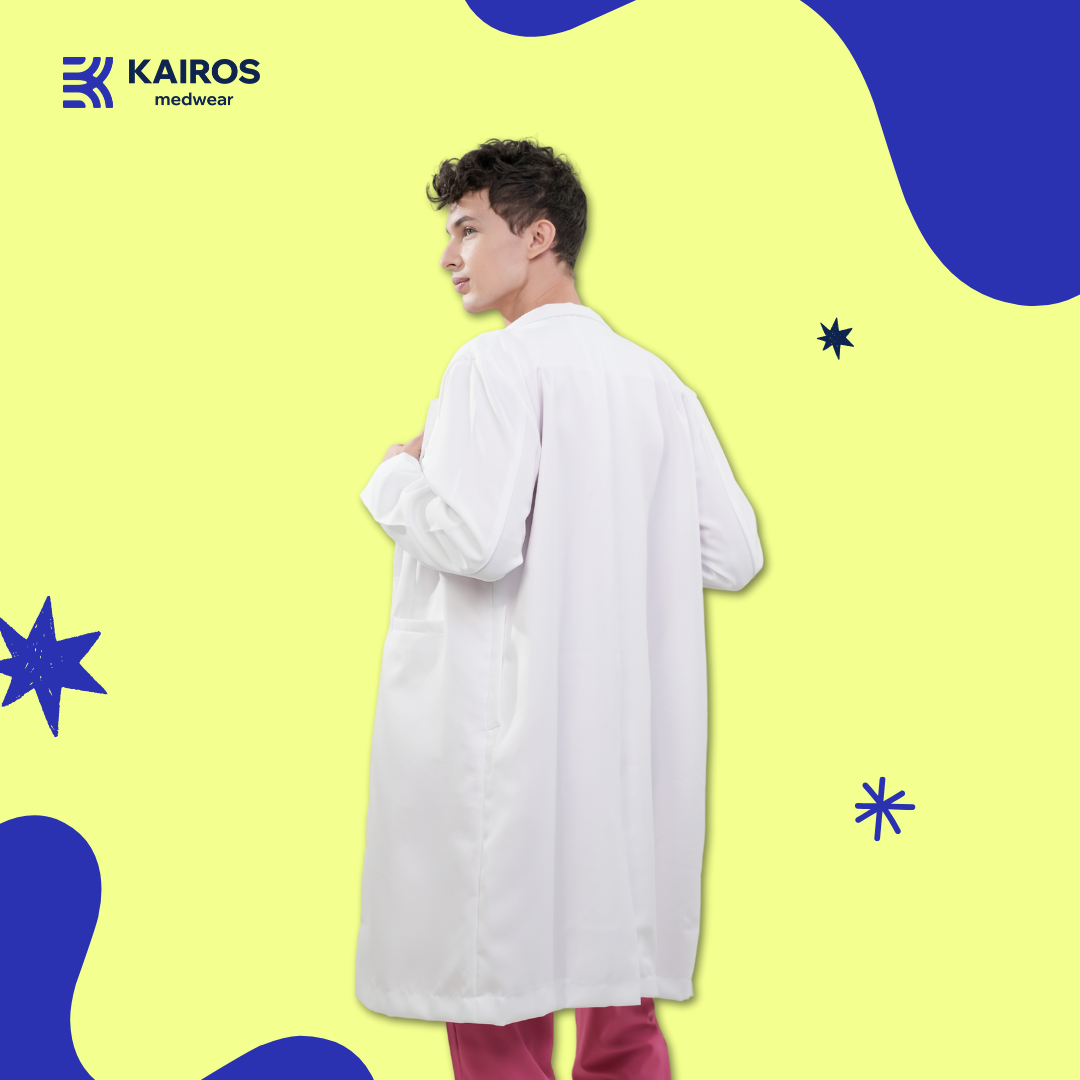 [NO EMBROIDERY] KAIROS Doctor's Gown Laboratory Gown Gabardine White Fabric Suit Blazer