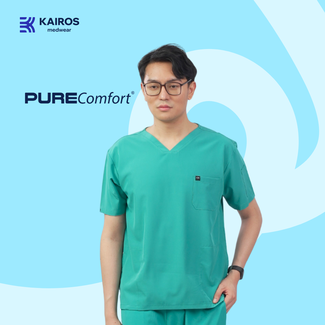 Male Scrubs Top | V-Neck | Kairos PureComfort