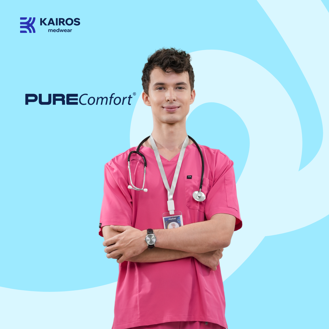 Male Scrubs Top | V-Neck | Kairos PureComfort