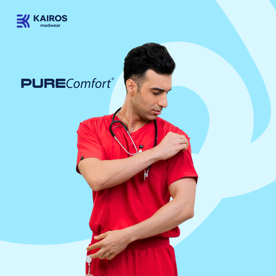 Male Scrubs Top | V-Neck | Kairos PureComfort