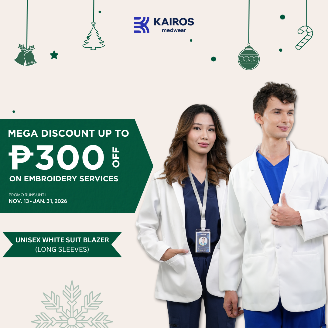 [NO EMBROIDERY] KAIROS Doctor's WHITE SUIT BLAZER UNISEX Long Sleeve Gabardine Fabric