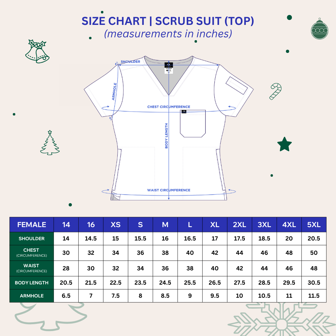 [FEMALE TOPS ONLY, NO EMBRO] KAIROS SCRUB SUITS ONYX BLACK TOP FOR FEMALE | PureComfort Fabric