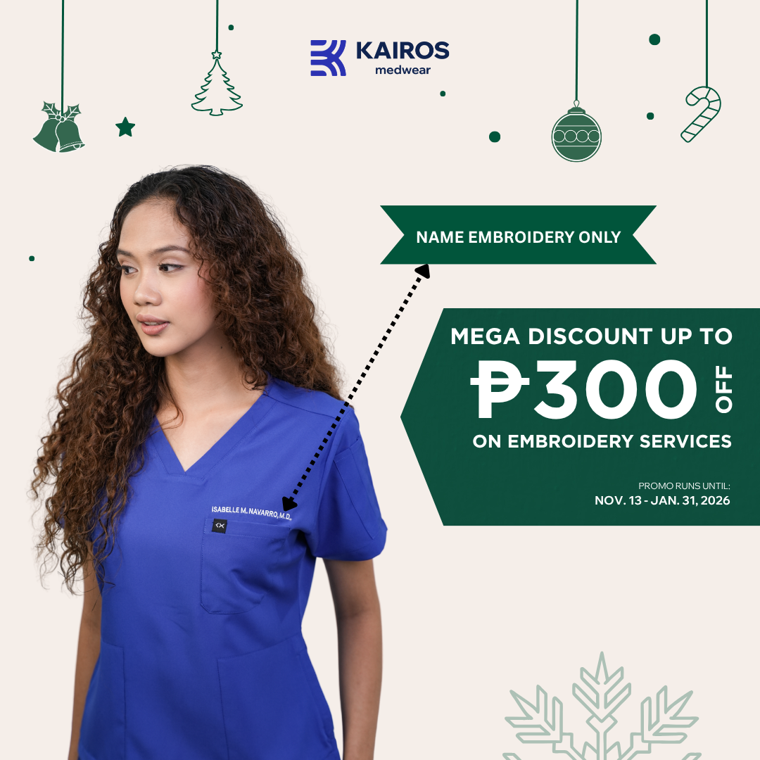 KAIROS MEDWEAR EMBROIDERY ONLY ADD ON for Scrubs and Coats Sewing Accessory Type Patch (NO GARMENT)