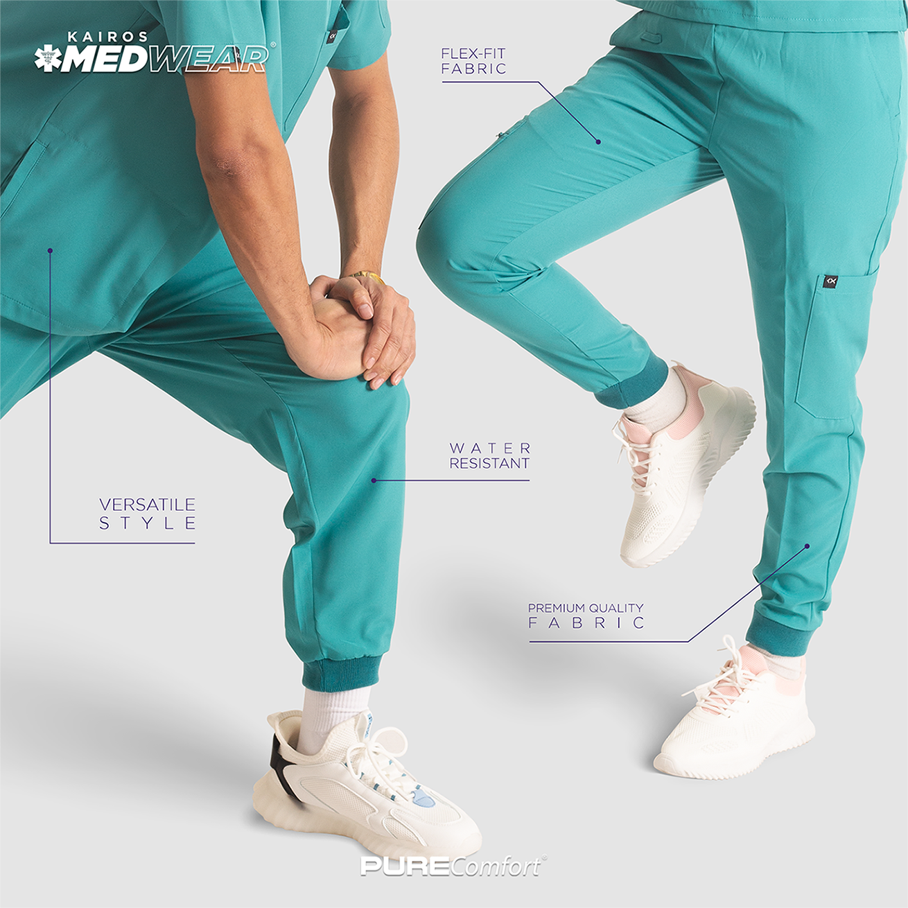 [FEMALE BOTTOMS ONLY] KAIROS SCRUB SUITS BOTTOM FOR FEMALE | PureComfort Fabric Technology