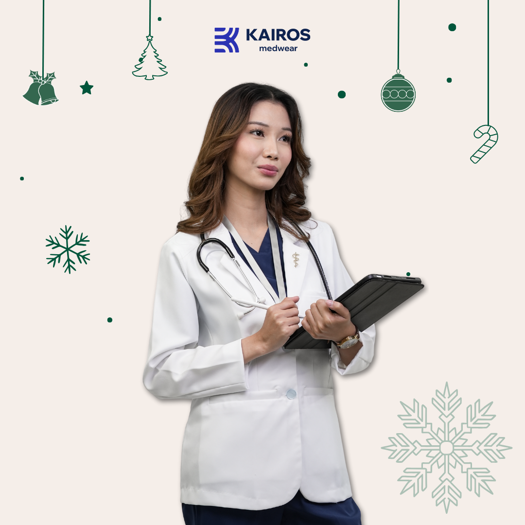 [NO EMBROIDERY] KAIROS Doctor's FEMALE WHITE SUIT BLAZER Long Sleeve Gabardine Fabric