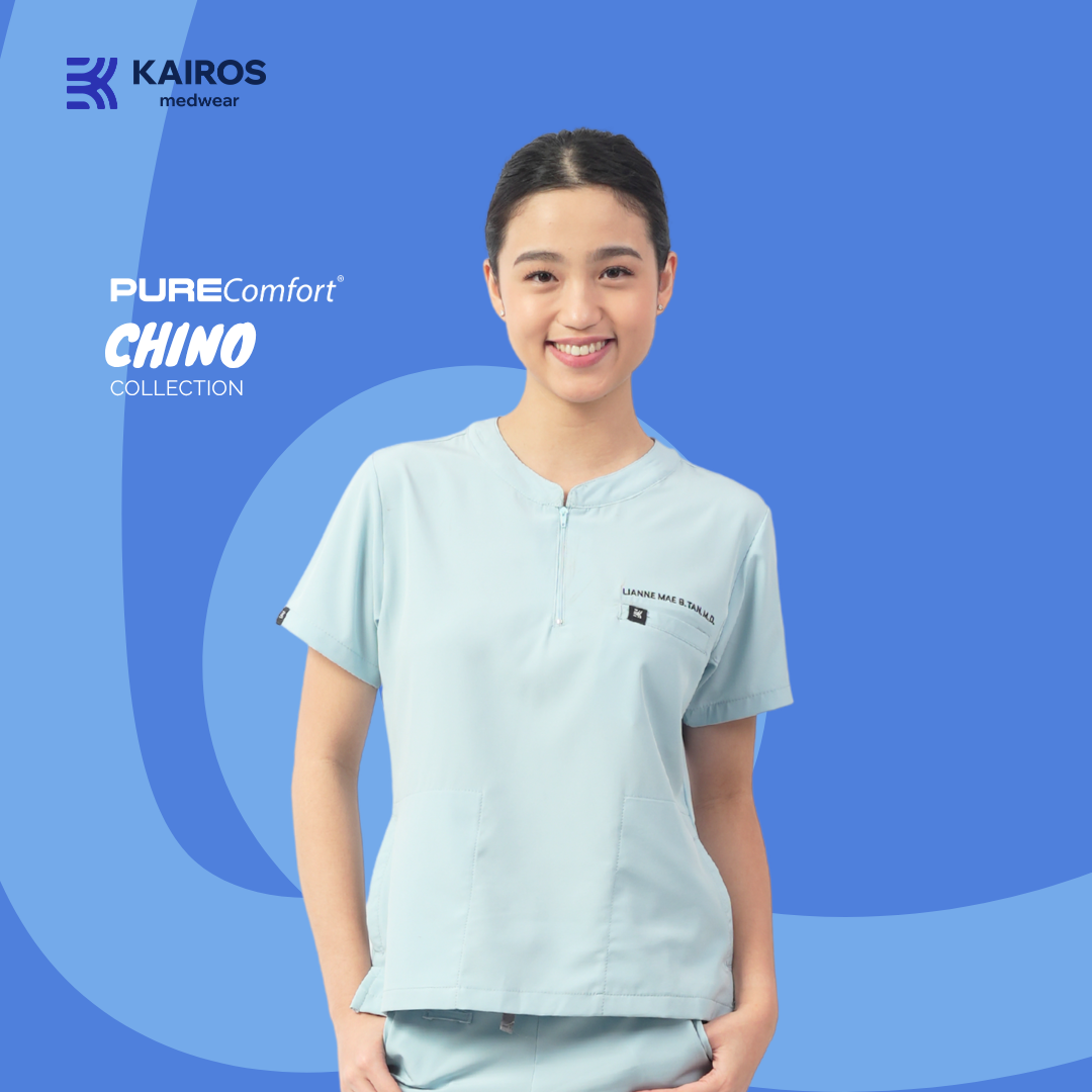 Female Scrubs Top | Chino Collar | Kairos PureComfort