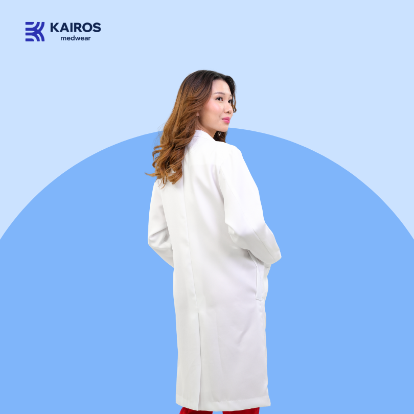 [NO EMBROIDERY] KAIROS Doctor's Gown Laboratory Gown Gabardine White Fabric Suit Blazer