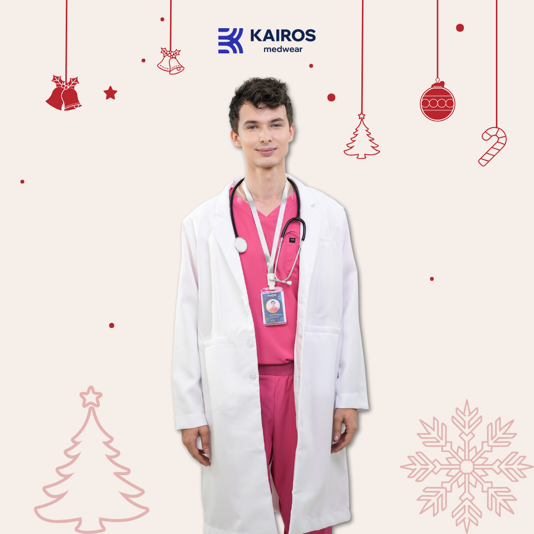 [NO EMBROIDERY] KAIROS Doctor's Gown Laboratory Gown Gabardine White Fabric Suit Blazer