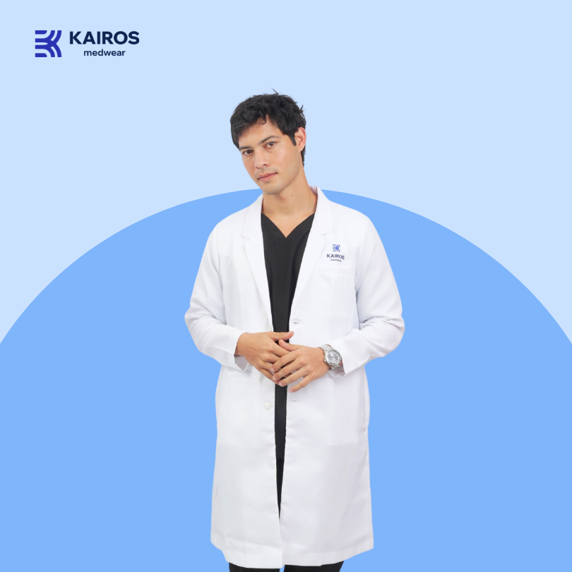 [NO EMBROIDERY] KAIROS Doctor's Gown Laboratory Gown Gabardine White Fabric Suit Blazer