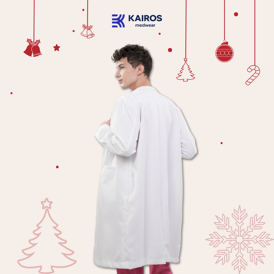 [NO EMBROIDERY] KAIROS Doctor's Gown Laboratory Gown Gabardine White Fabric Suit Blazer