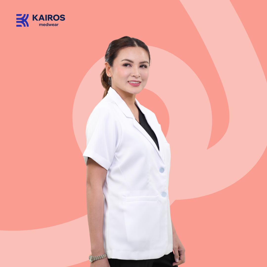 Gabardine Doctor’s White Coat | Short Sleeve | Kairos Medwear