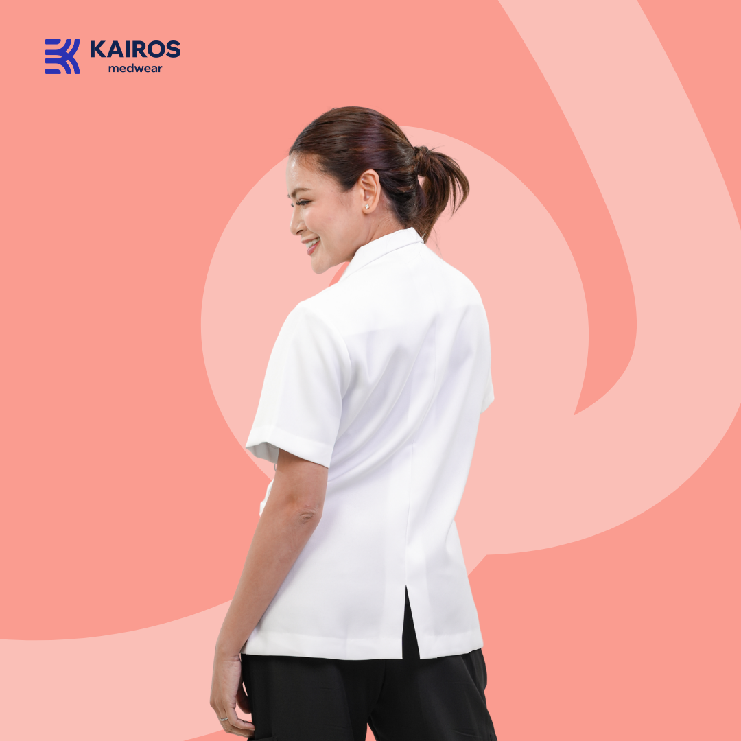 Gabardine Doctor’s White Coat | Short Sleeve | Kairos Medwear