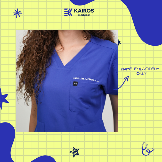 KAIROS MEDWEAR EMBROIDERY ONLY ADD ON for Scrubs and Coats Sewing Accessory Type Patch (NO GARMENT)