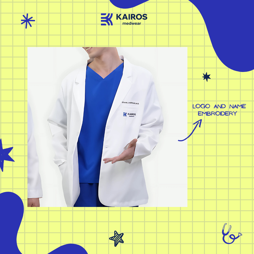 KAIROS MEDWEAR EMBROIDERY ONLY ADD ON for Scrubs and Coats Sewing Accessory Type Patch (NO GARMENT)