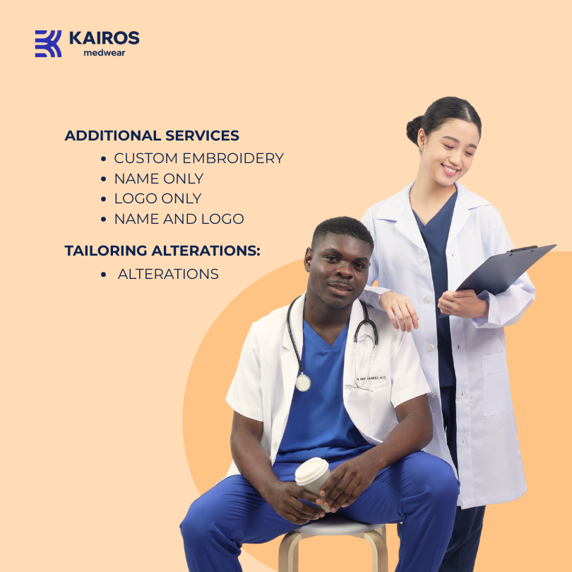 [MALE TOPS ONLY, NO EMBRO] KAIROS SCRUB SUITS TOP FOR MALE | PureComfort Fabric Technology