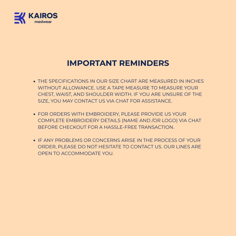 [MALE TOPS ONLY, NO EMBRO] KAIROS SCRUB SUITS TOP FOR MALE | PureComfort Fabric Technology