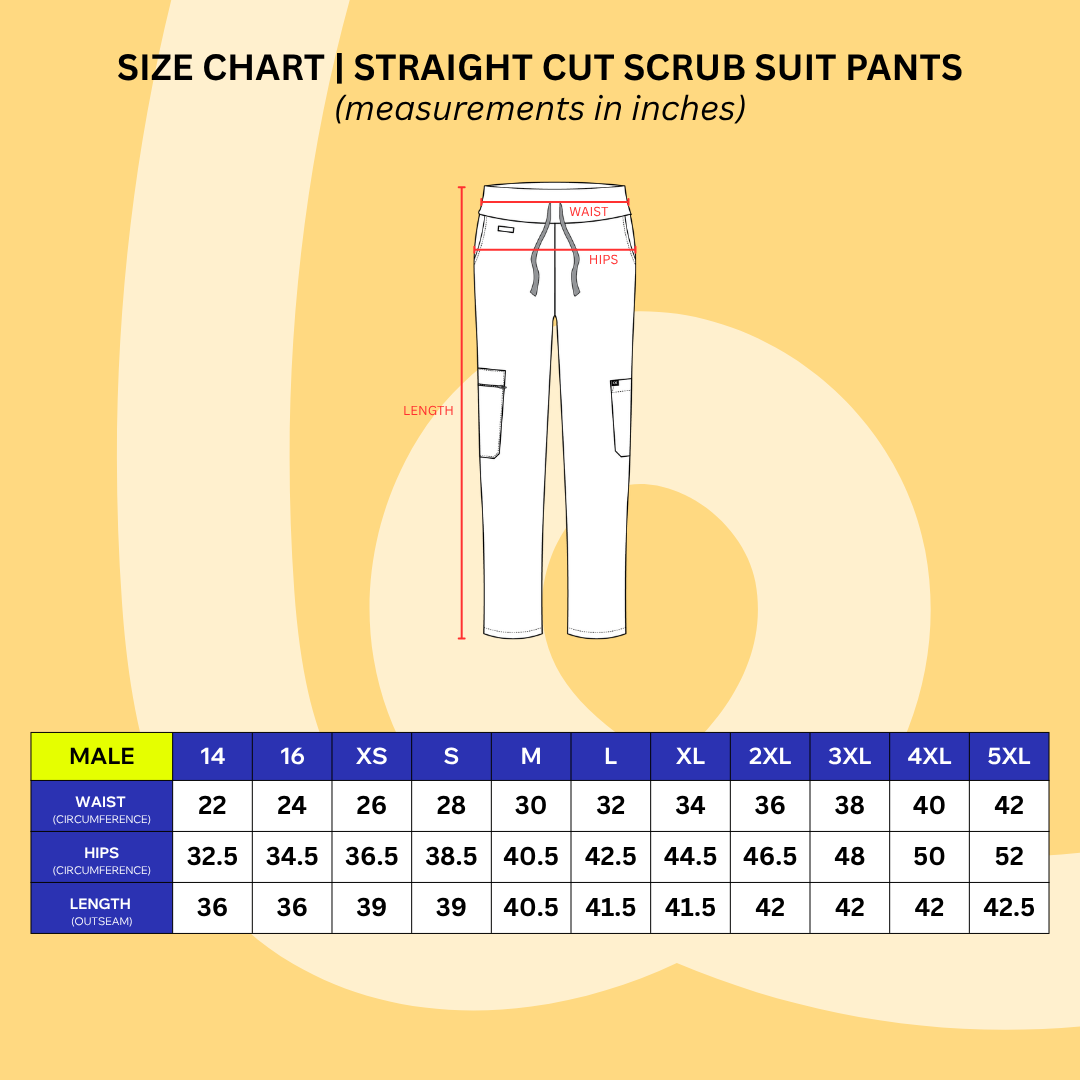 Male Scrubs Bottoms | Straight Cut Pants | Kairos PureComfort