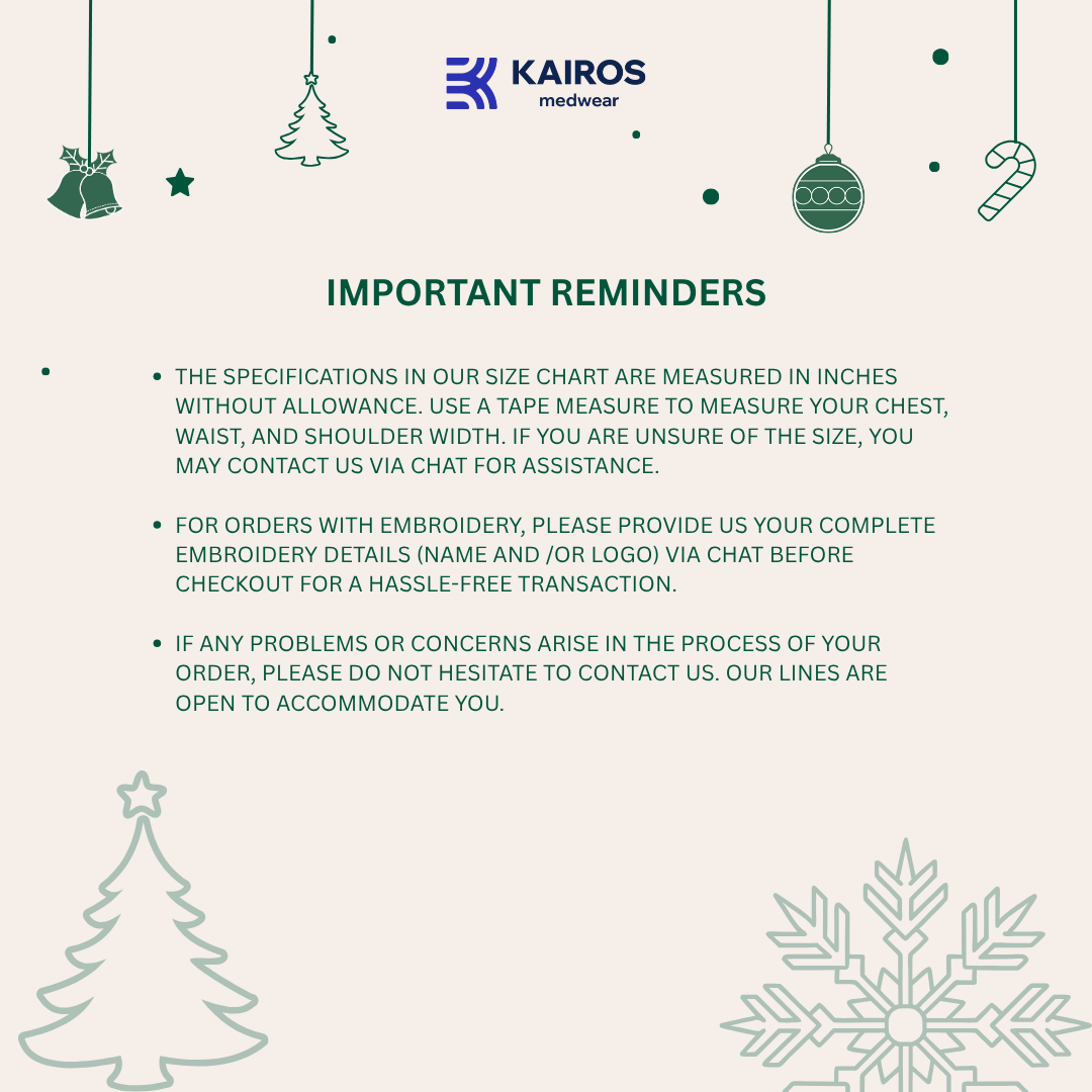 [FEMALE TOPS ONLY, NO EMBRO] KAIROS SCRUB SUITS TOP FOR FEMALE | PureComfort Fabric Technology