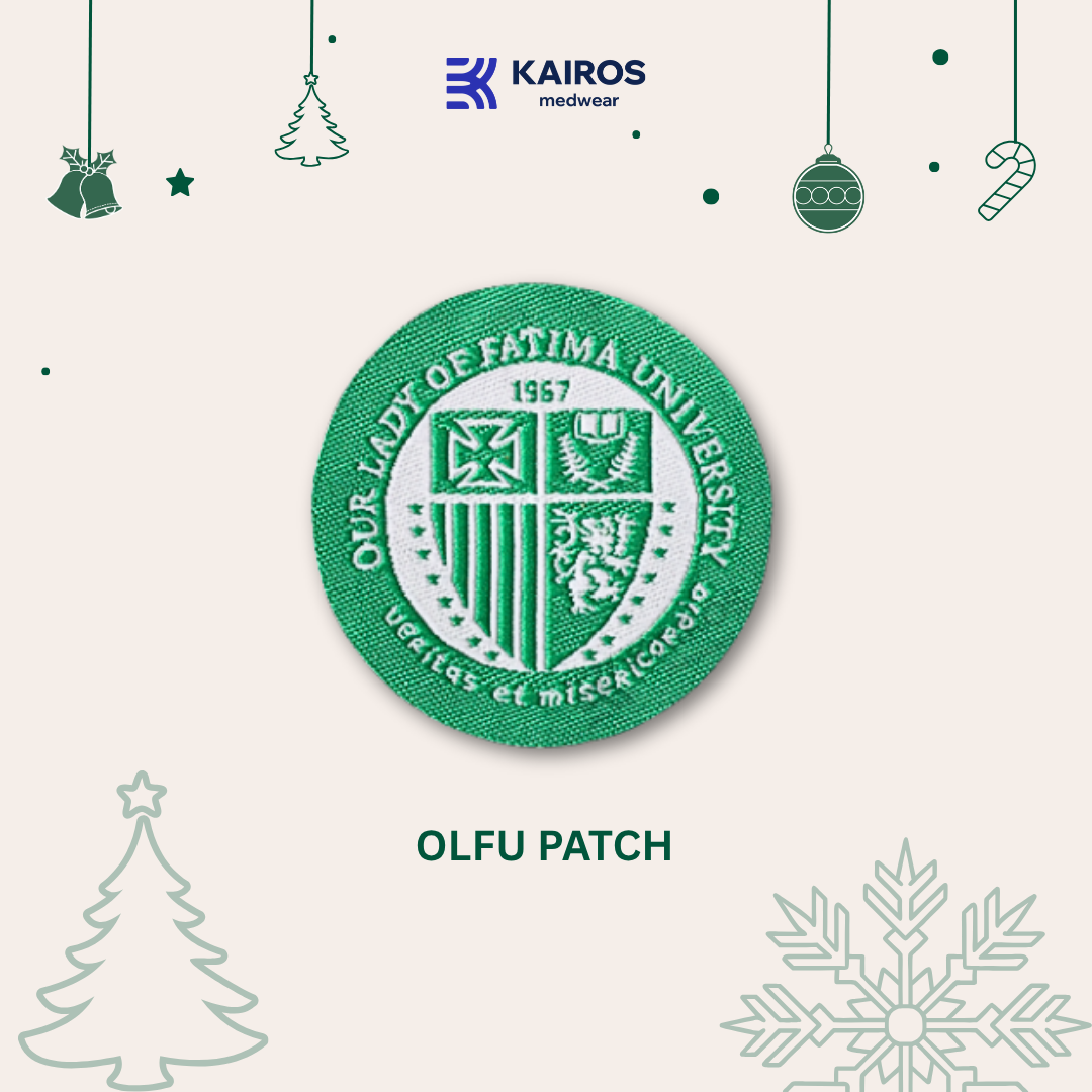 KAIROS Our Lady of Fatima University Logo PATCH ONLY | OLFU Uniform Patches Woven Knitted