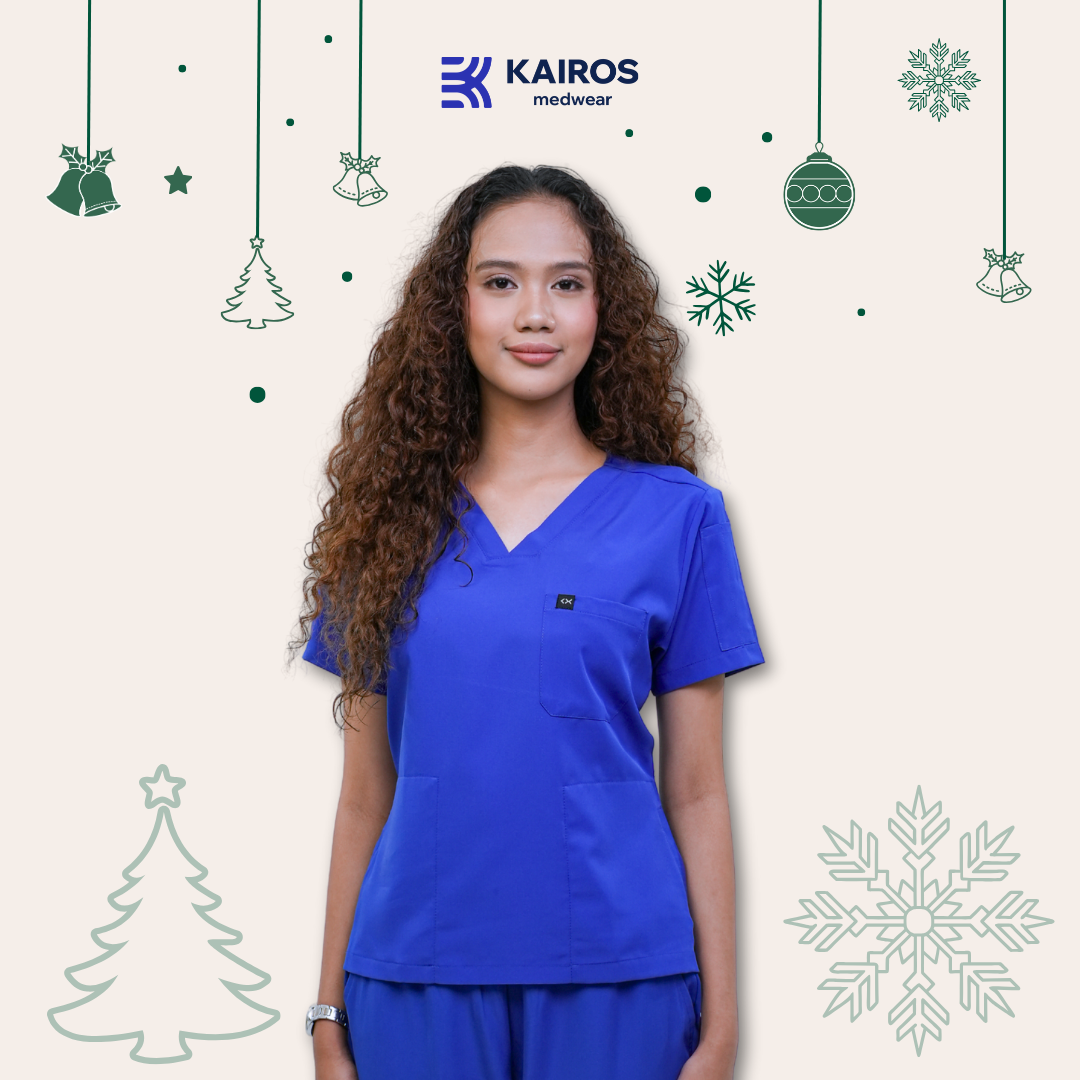 [FEMALE TOPS ONLY, NO EMBRO] KAIROS SCRUB SUITS TOP FOR FEMALE | PureComfort Fabric Technology
