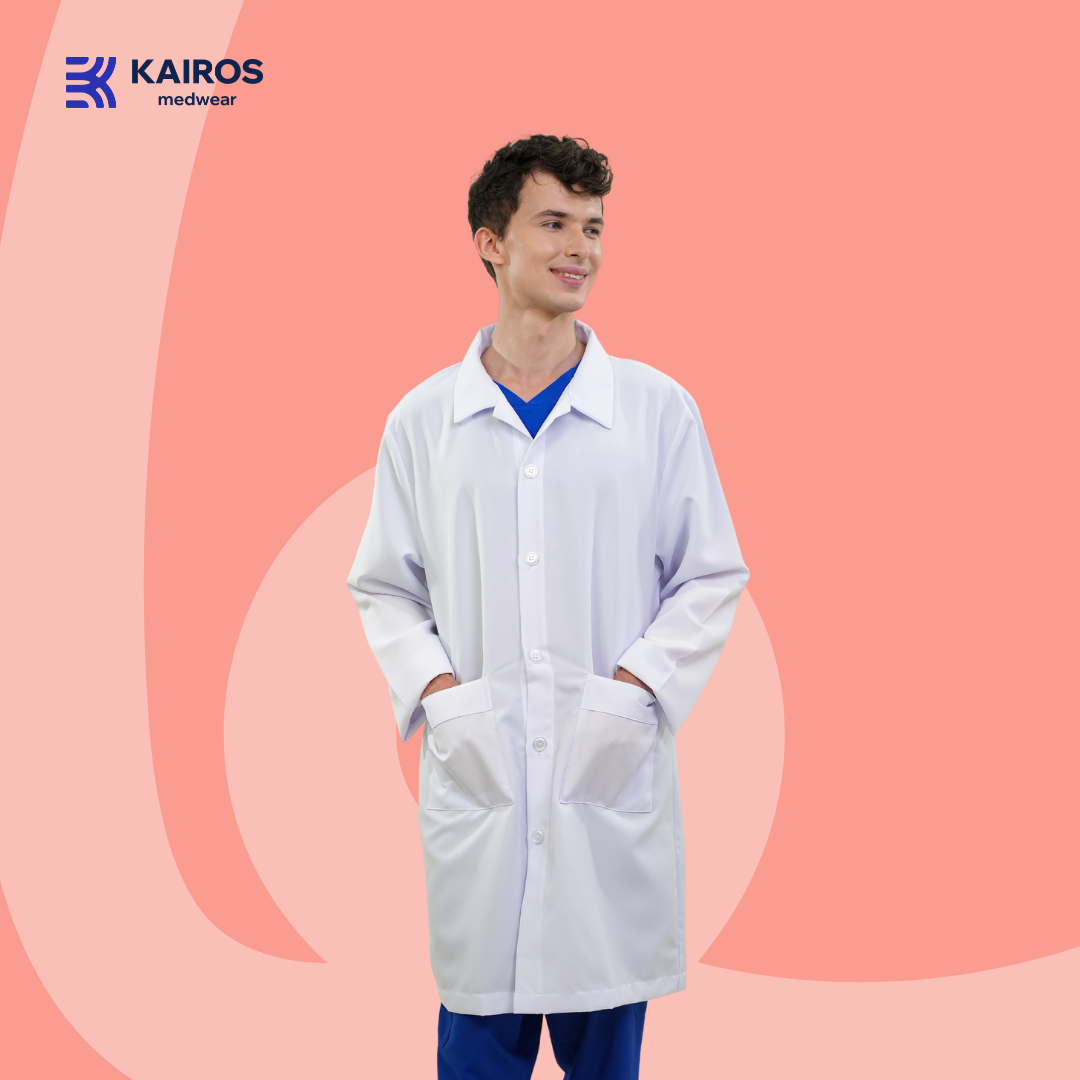 Buttoned Laboratory Gown | Doctor’s Lab Coat | Kairos Medwear