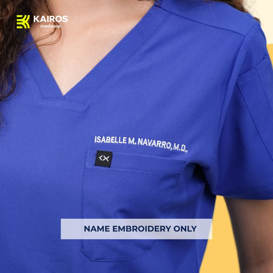 KAIROS MEDWEAR EMBROIDERY ONLY ADD ON for Scrubs and Coats Sewing Accessory Type Patch (NO GARMENT)