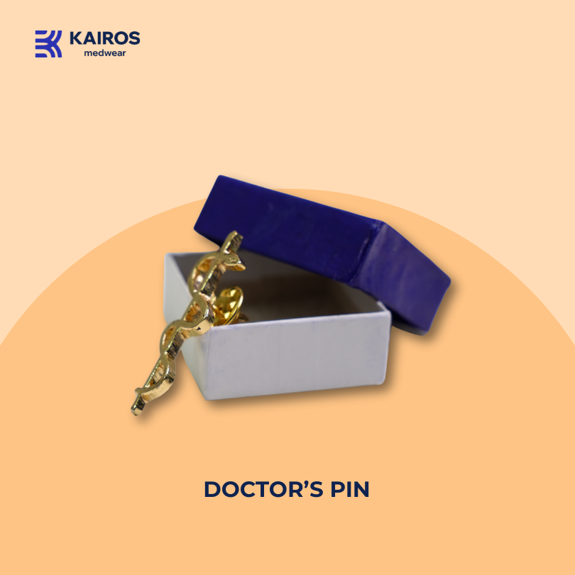 KAIROS Doctor’s Pin The Rod of Asclepius Pin for Medical Professionals Medwear Accessories