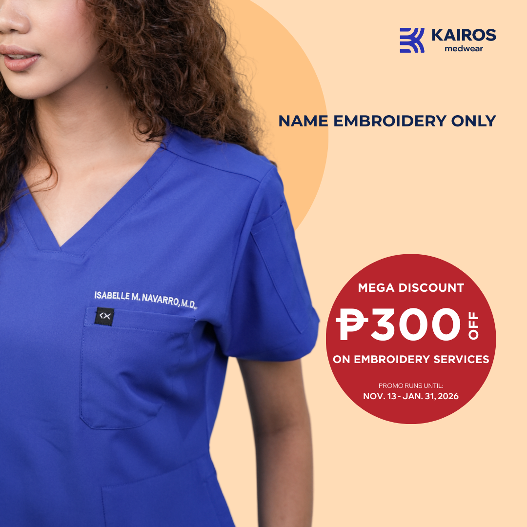 KAIROS MEDWEAR EMBROIDERY ONLY ADD ON for Scrubs and Coats Sewing Accessory Type Patch (NO GARMENT)