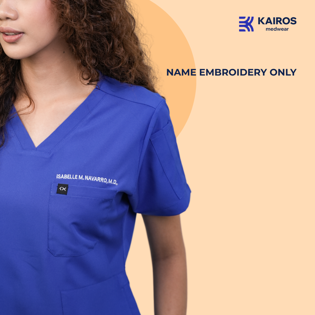 KAIROS MEDWEAR EMBROIDERY ONLY ADD ON for Scrubs and Coats Sewing Accessory Type Patch (NO GARMENT)