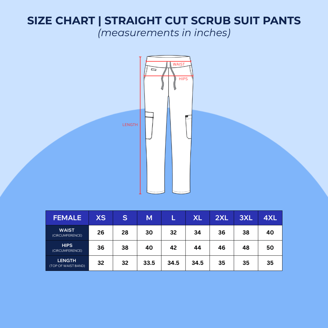[FEMALE BOTTOMS ONLY] KAIROS SCRUB SUITS ONYX BLACKSTRAIGHT CUT PANTS FOR FEMALE | PureComfort Fabric